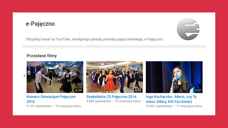 filmy e-pajeczno.pl youtube